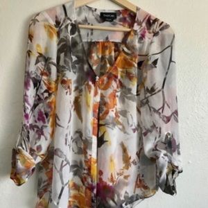 BEBE Floral Blouse Size: Large